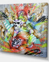 Chimanzee Colorfull Skull Collage - Modern & Contemporary Canvas Artwork