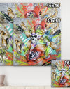 Chimanzee Colorfull Skull Collage - Modern & Contemporary Canvas Artwork