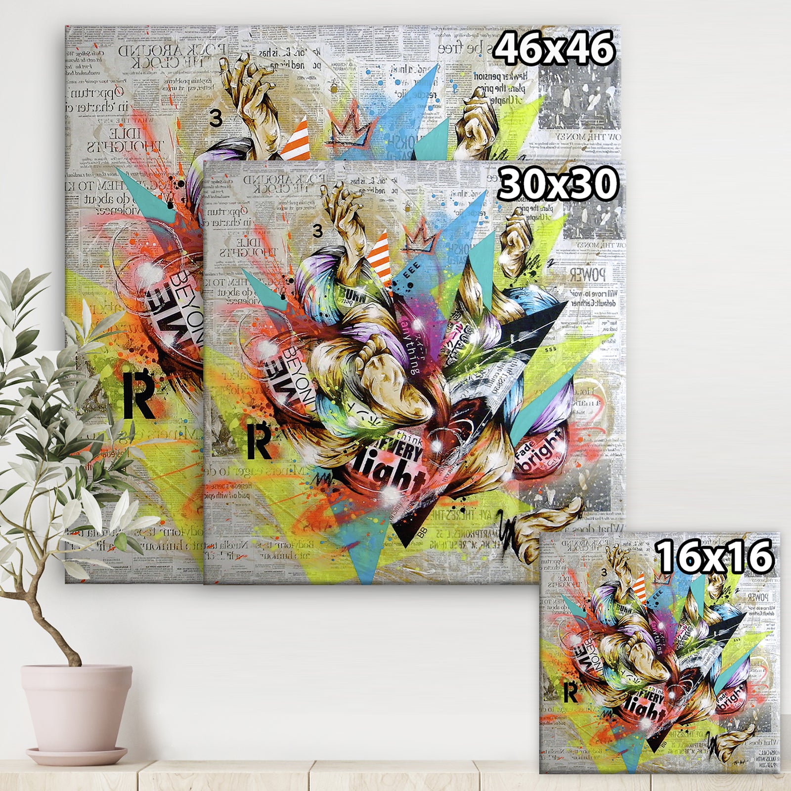 Street Art Graffiti Bliss - Modern & Contemporary Canvas Wall Art