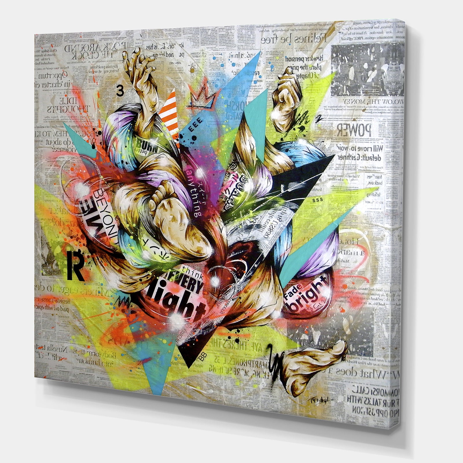 Street Art Graffiti Bliss - Modern & Contemporary Canvas Wall Art