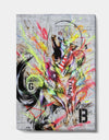 Howling Colorful Wolf - Modern & Contemporary Gallery-wrapped Canvas