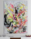 Howling Colorful Wolf - Modern & Contemporary Gallery-wrapped Canvas