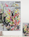 Howling Colorful Wolf - Modern & Contemporary Gallery-wrapped Canvas