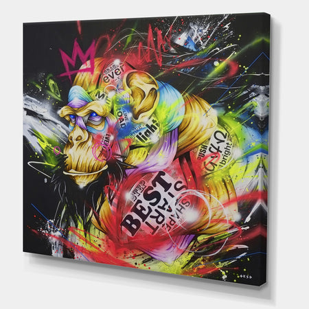 Street Art Graffiti Samurai - Modern & Contemporary Canvas Wall Art
