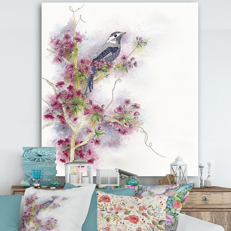Cherry Blossom Days - Cottage Canvas Wall Art