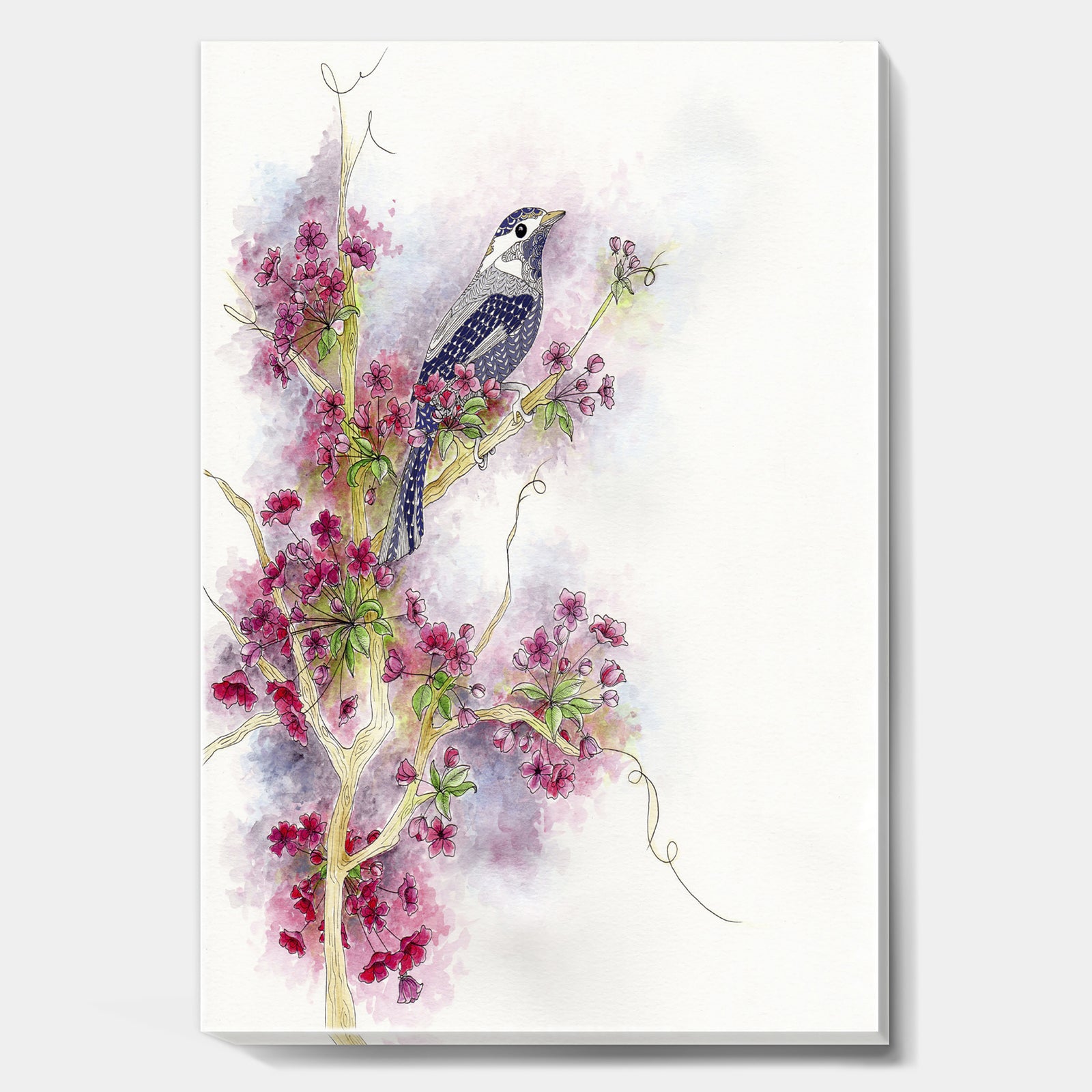 Cherry Blossom Days - Cottage Canvas Wall Art