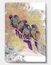 Purple Parrots - Cottage Canvas Art Print