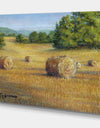 South Of France Hay Bales - Farmhouse Premium Canvas Wall Art