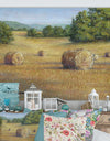 South Of France Hay Bales - Farmhouse Premium Canvas Wall Art