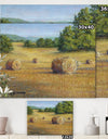 South Of France Hay Bales - Farmhouse Premium Canvas Wall Art