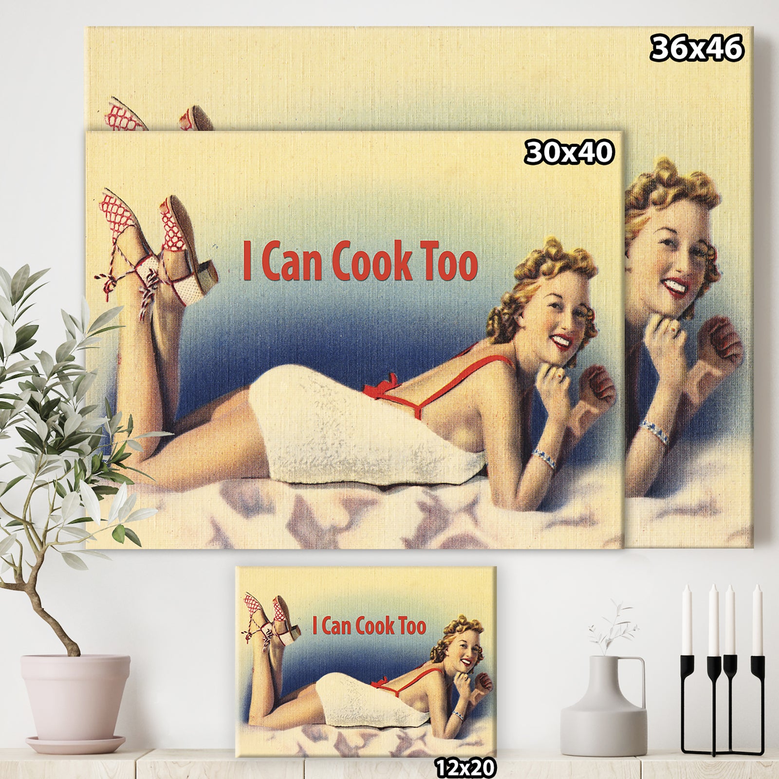 I Can Cook Too - Cottage Premium Canvas Wall Art
