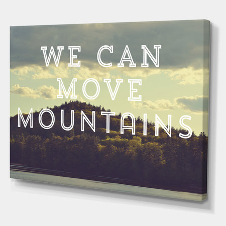 Move Mountains - Cottage Canvas Wall Art