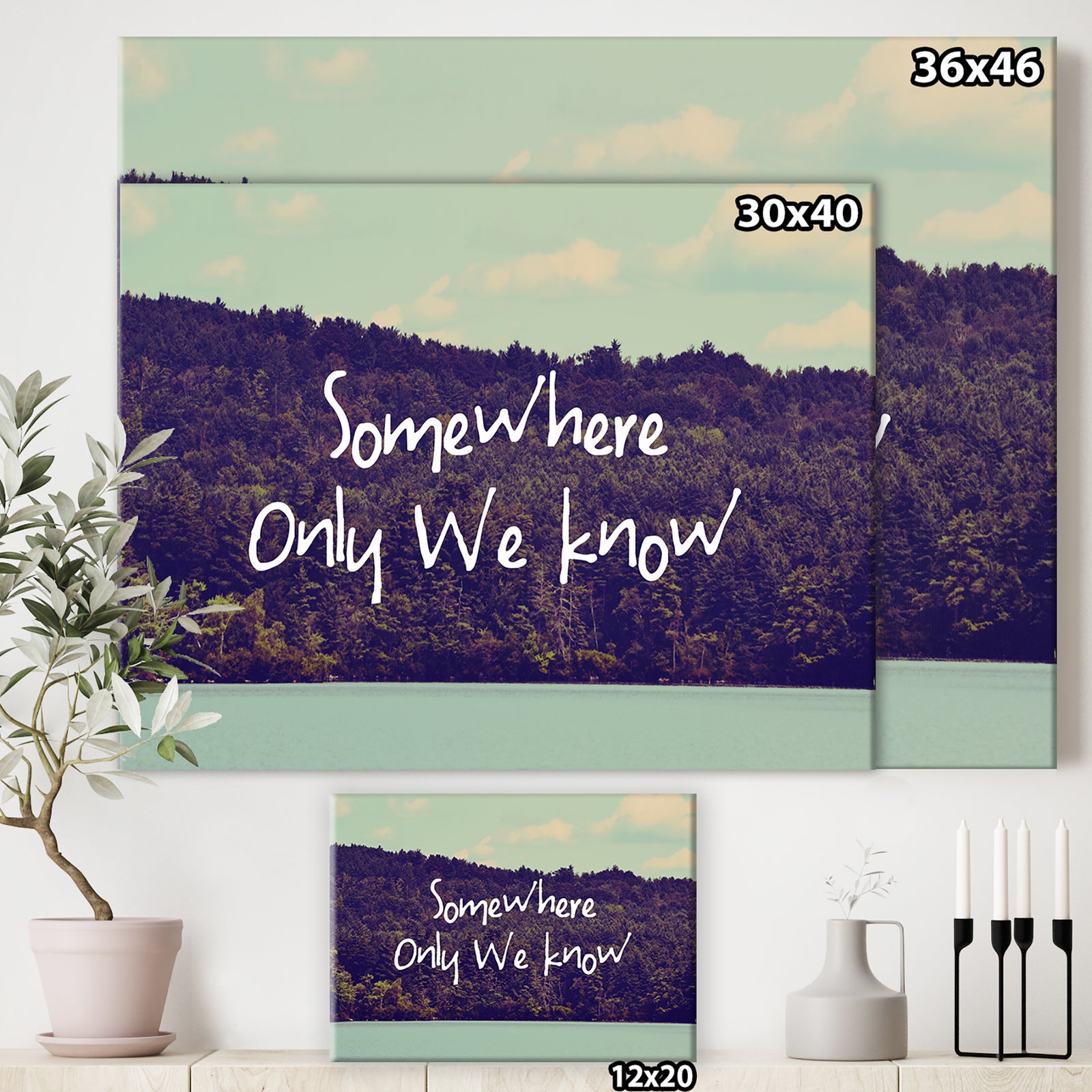 Somewhere Only We Know I - Cottage Canvas Artwork