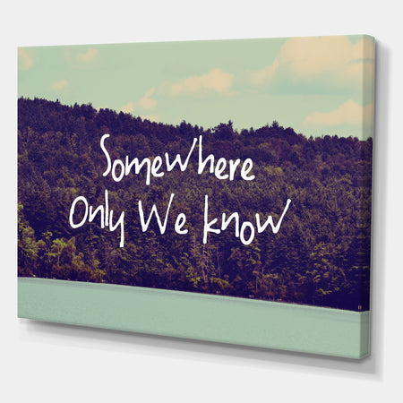 Somewhere Only We Know I - Cottage Canvas Artwork