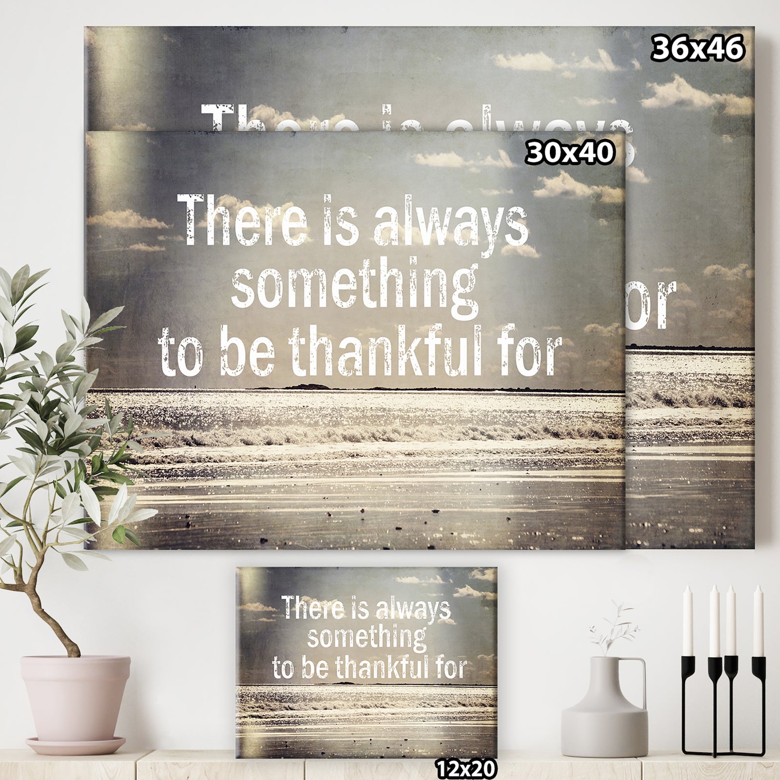 There Is Always Something To Be Thankful For - Cottage Canvas Wall Art