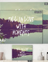 Fall in Love with Moments - Cottage Canvas Wall Art