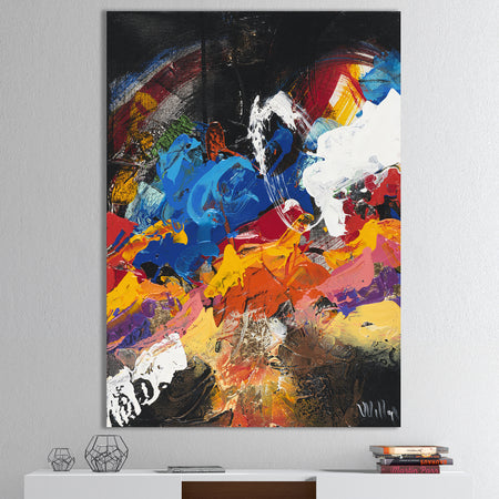 Abstract Black 02 - Modern & Contemporary Gallery-wrapped Canvas