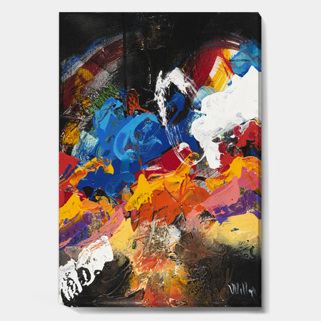 Abstract Black 02 - Modern & Contemporary Gallery-wrapped Canvas