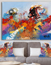 Abstract Ocean Blue 02 - Modern & Contemporary Canvas Artwork