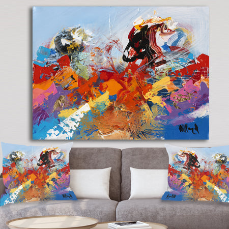 Abstract Ocean Blue 02 - Modern & Contemporary Canvas Artwork