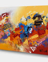 Abstract Red and Yellow 03 - Modern & Contemporary Premium Canvas Wall Art