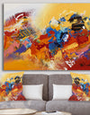 Abstract Red and Yellow 03 - Modern & Contemporary Premium Canvas Wall Art