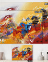 Abstract Red and Yellow 03 - Modern & Contemporary Premium Canvas Wall Art