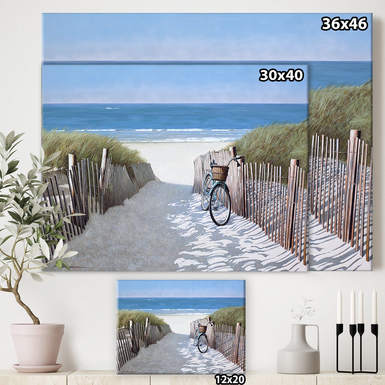 Beach Bike 2 - Canvas Art Print