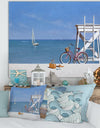 Beach Bike 3 - Nautical & Coastal Gallery-wrapped Canvas