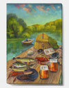 Fishing Feast At The Lake - Lake House Gallery-wrapped Canvas