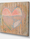 Peach Heart Wave - Cottage Canvas Artwork