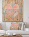 Peach Heart Wave - Cottage Canvas Artwork