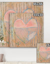 Peach Heart Wave - Cottage Canvas Artwork