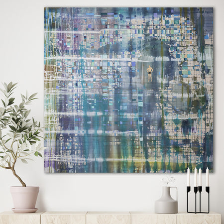 The Man In The Blue Matrix - Modern & Contemporary Premium Canvas Wall Art