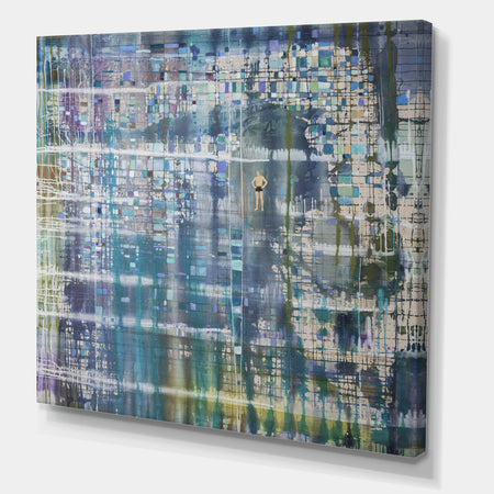 The Man In The Blue Matrix - Modern & Contemporary Premium Canvas Wall Art