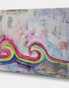 Twin Rainbow Wave - Modern & Contemporary Canvas Art Print