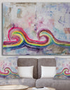 Twin Rainbow Wave - Modern & Contemporary Canvas Art Print