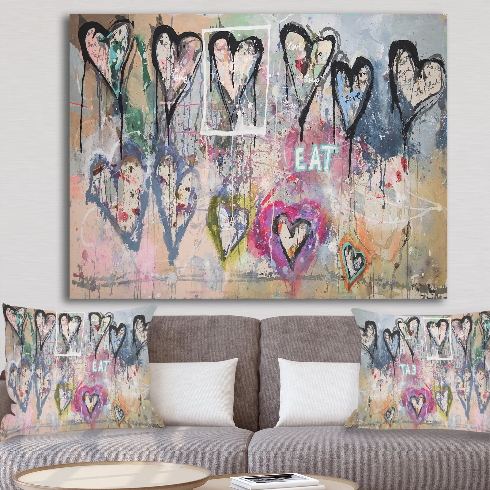 Eat Your Heart Out - Modern & Contemporary Gallery-wrapped Canvas