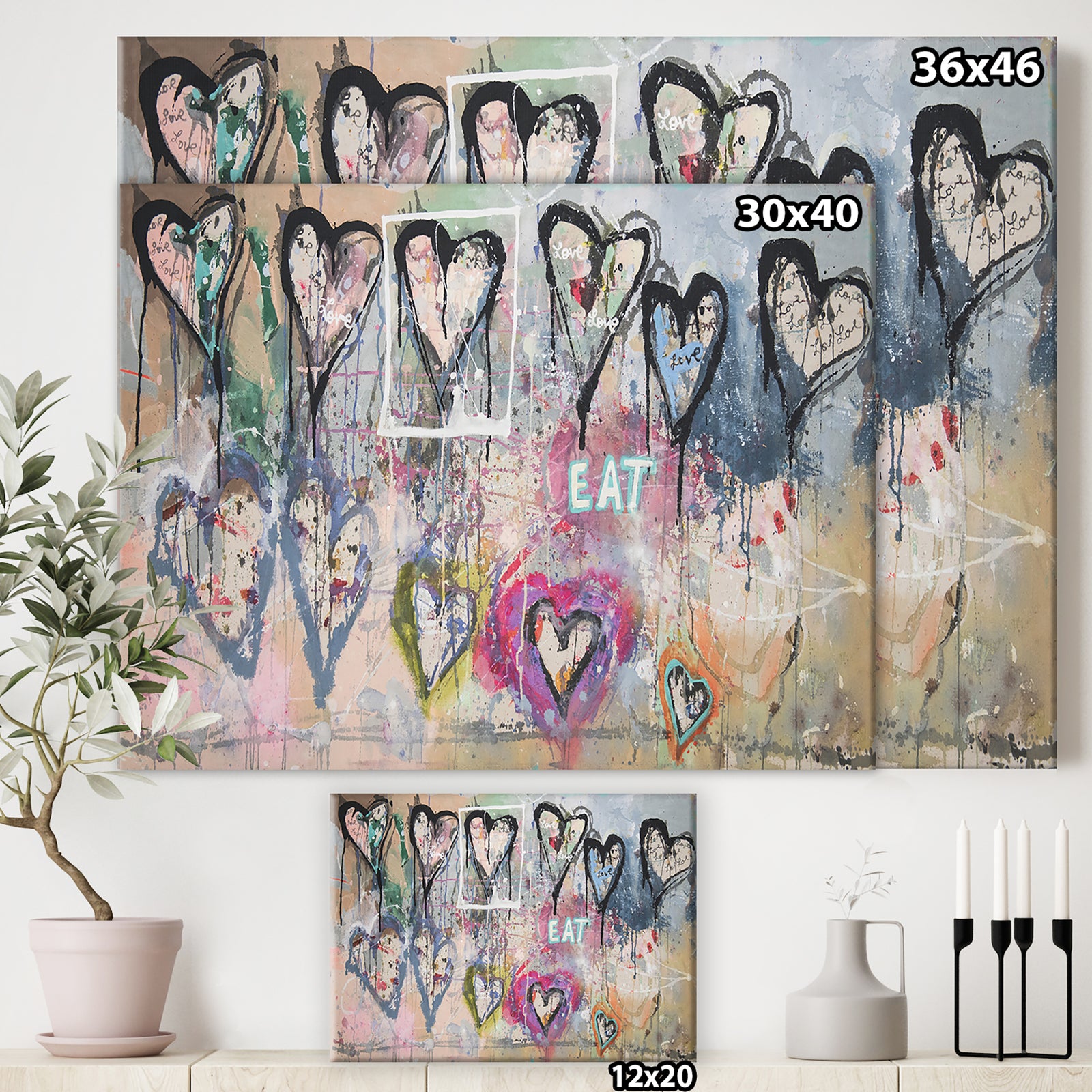 Eat Your Heart Out - Modern & Contemporary Gallery-wrapped Canvas