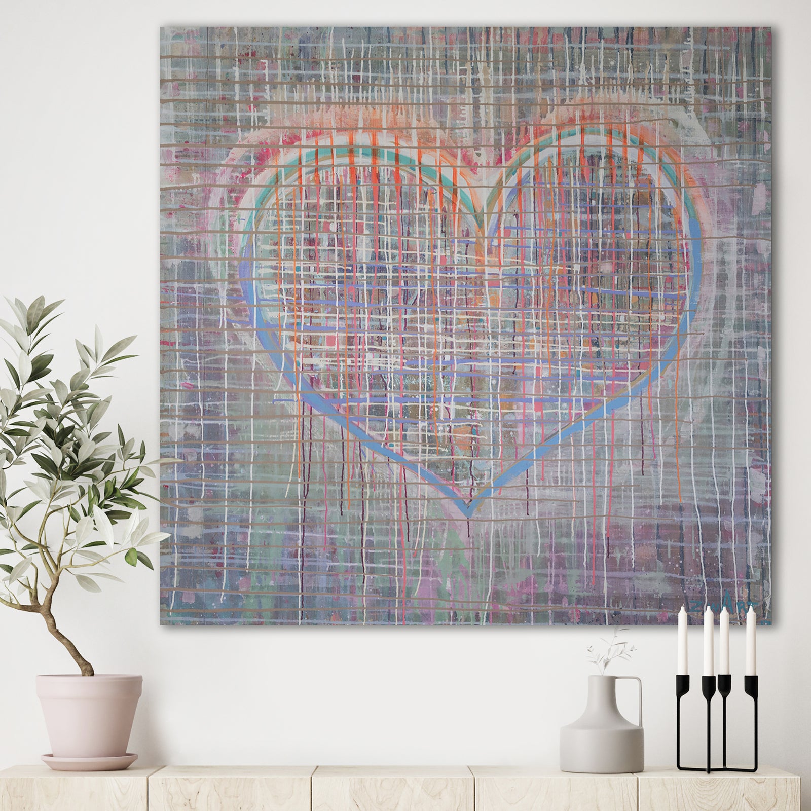 The Heart In The Matrix - Modern & Contemporary Premium Canvas Wall Art