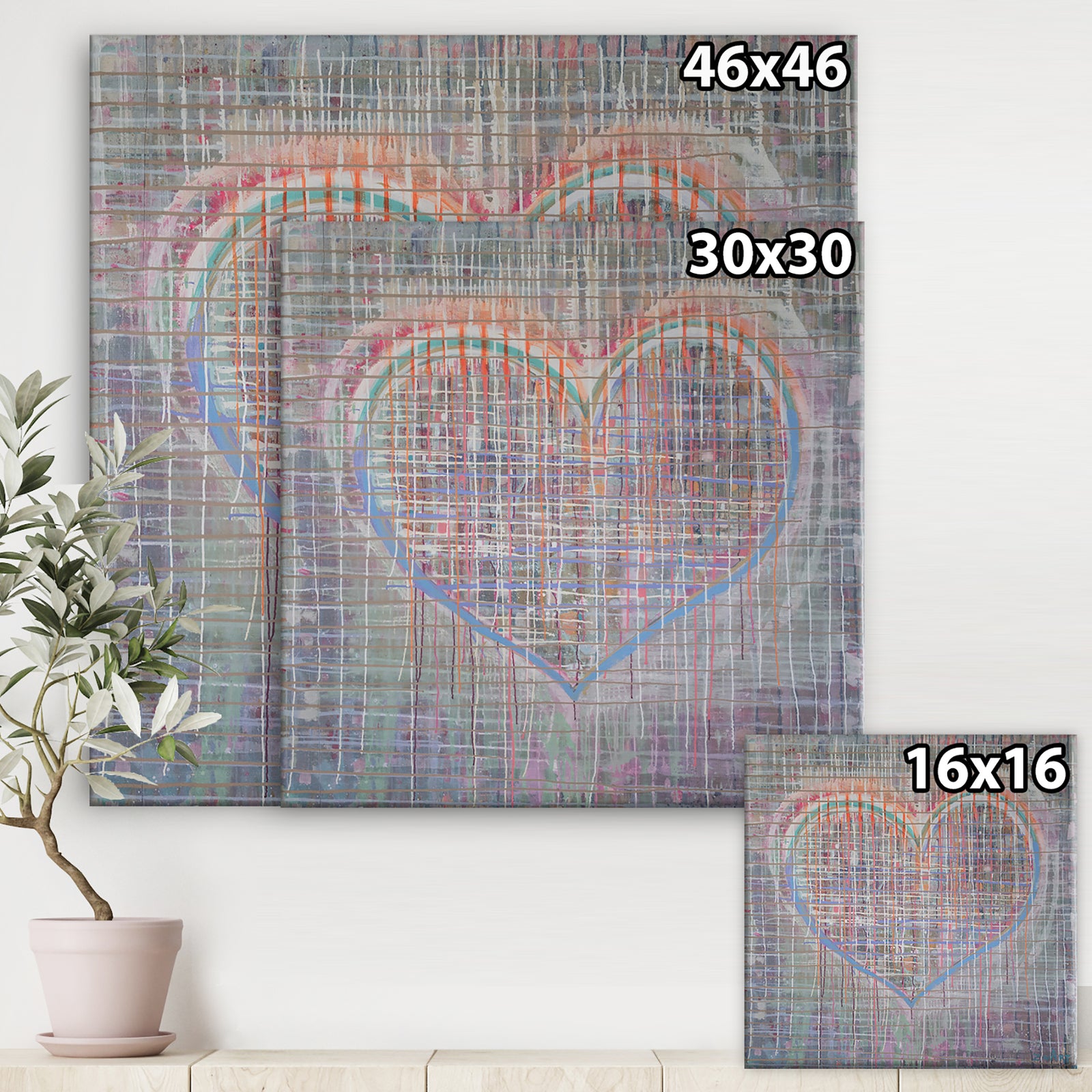 The Heart In The Matrix - Modern & Contemporary Premium Canvas Wall Art