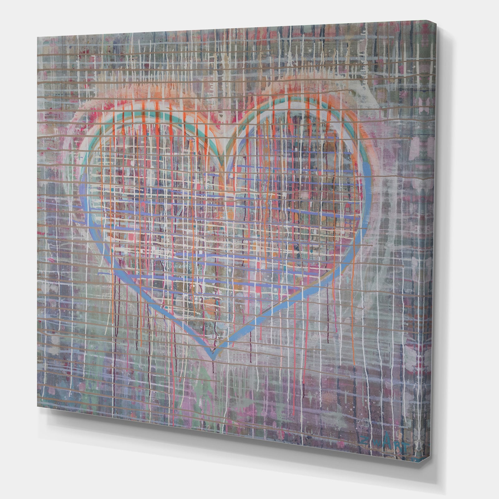 The Heart In The Matrix - Modern & Contemporary Premium Canvas Wall Art