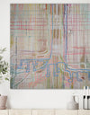 White Tree On Colorful Grid II - Modern & Contemporary Canvas Wall Art
