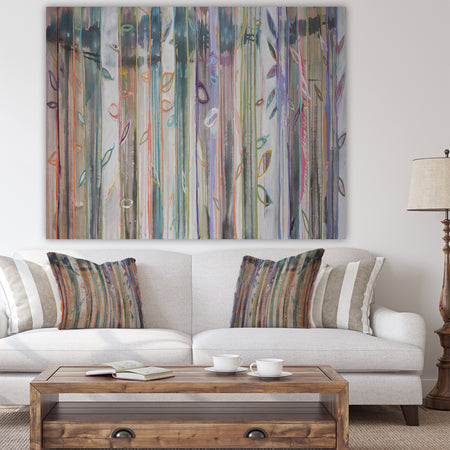 Forest Of Lines II - Cottage Canvas Art Print