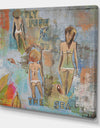 Three Nymphs Fly Free By The Sea - Nautical & Coastal Gallery-wrapped Canvas