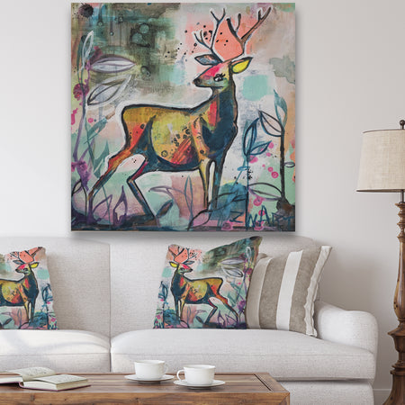 Proud To Be A Deer - Cottage Premium Canvas Wall Art