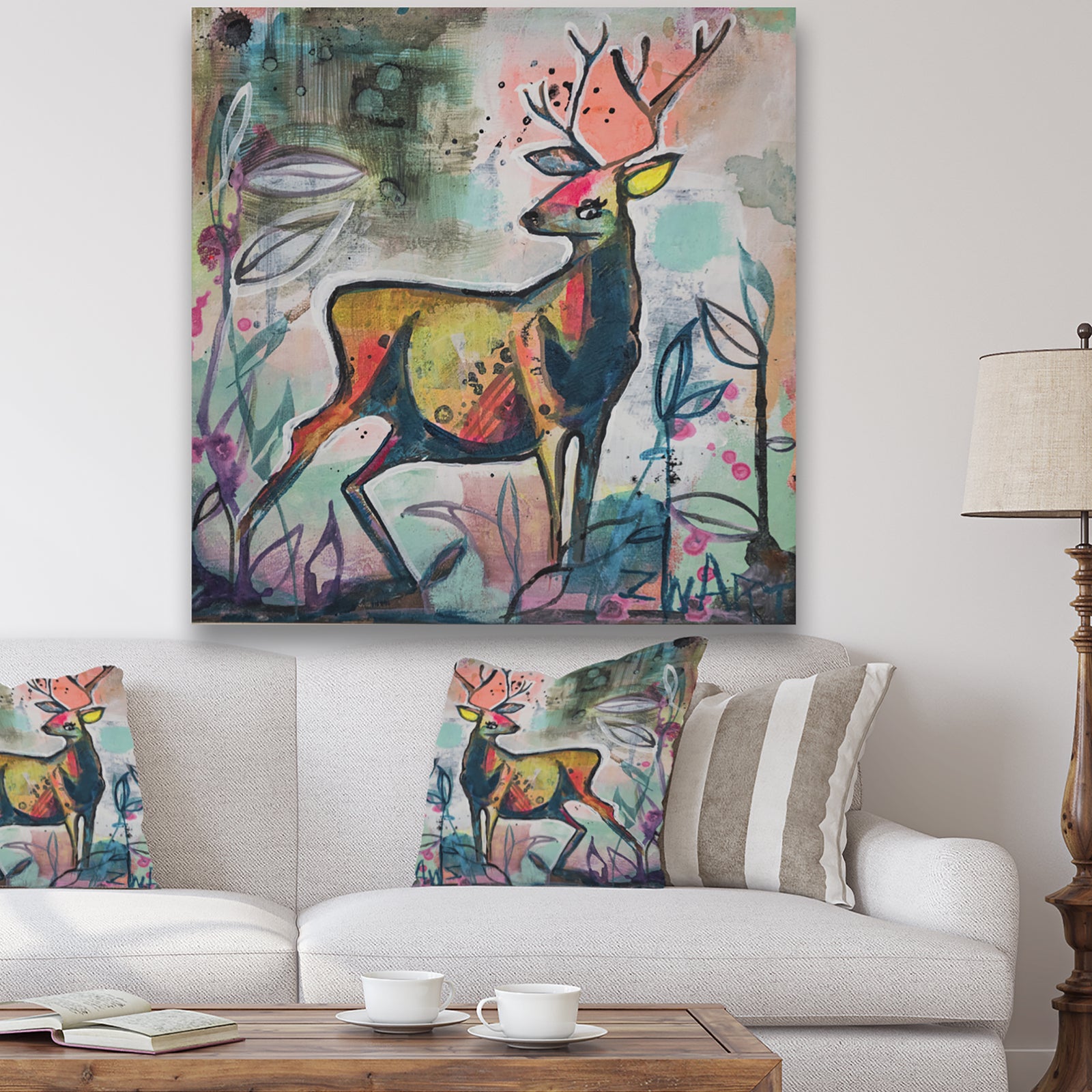 Proud To Be A Deer - Cottage Premium Canvas Wall Art