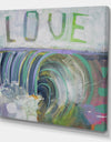 Love Wave Watercolor - Nautical & Coastal Canvas Art Print