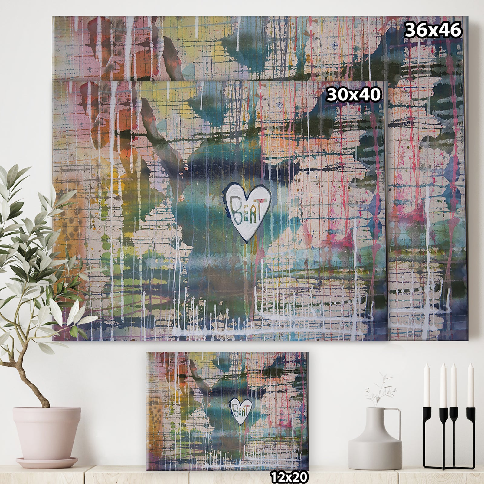 MZ Heart Beat - Modern & Contemporary Canvas Artwork