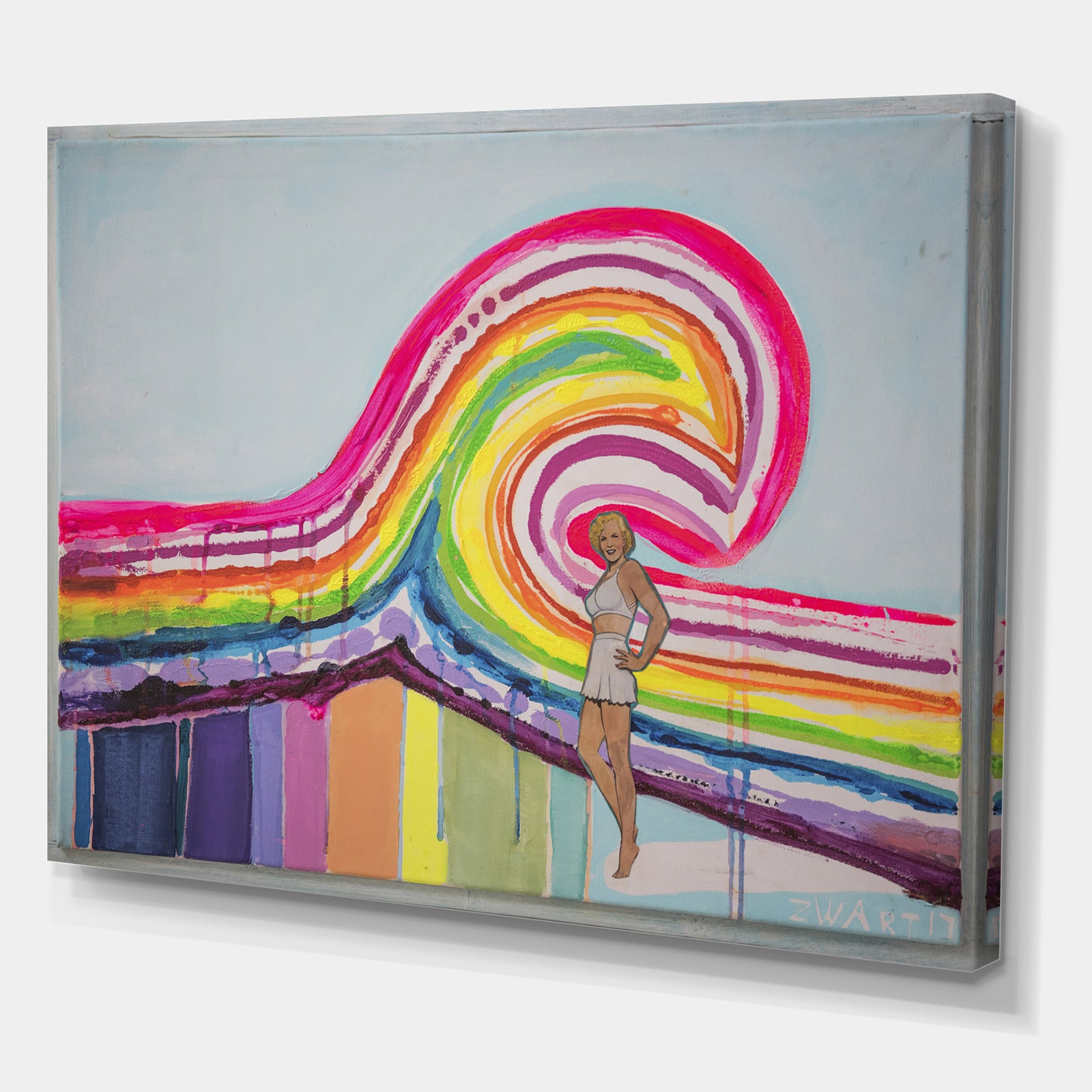 Marilyn Monroe Rainbow Wave - Nautical & Coastal Gallery-wrapped Canvas